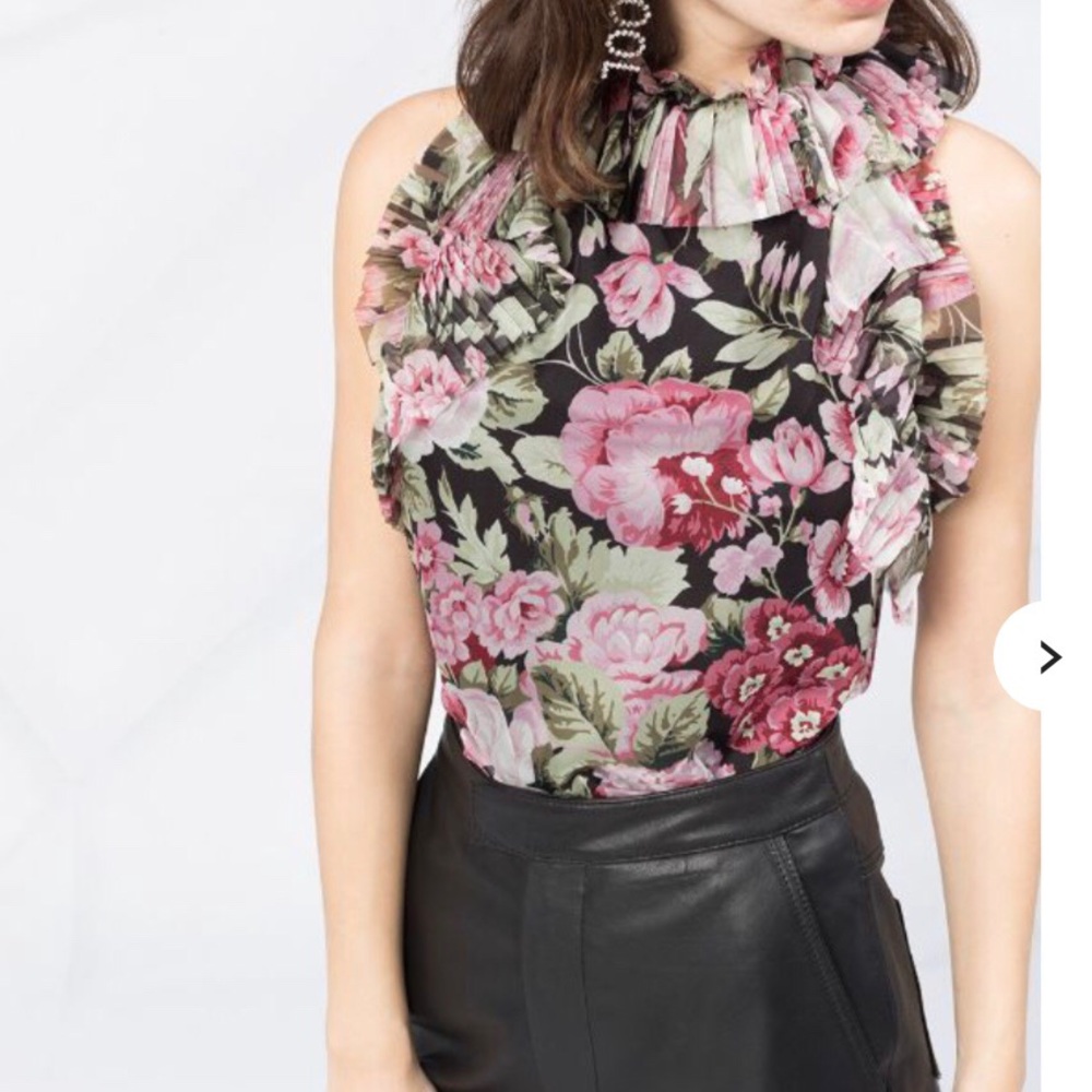 PAROSH Floral Print Blouse